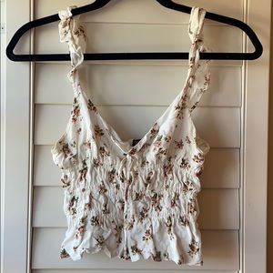 Reformation Floral Crop Tank - Size M